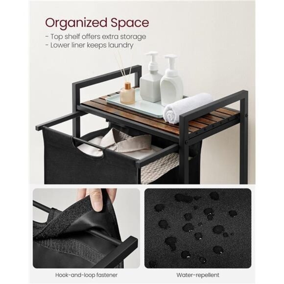 Laundry Hamper, Laundry Basket, Laundry Sorter with A Pull-Out and - Picture 5 of 7